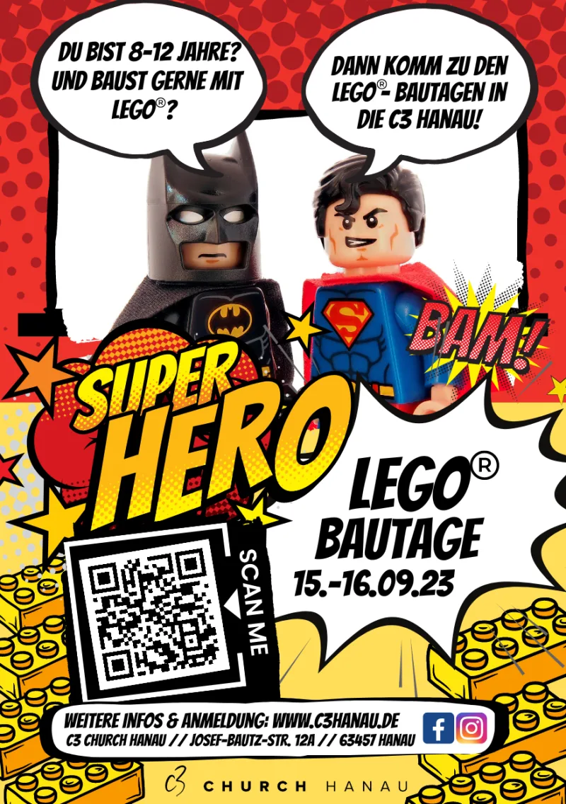Plakat: LEGO-Tage 2023 in der C3 Church Hanau